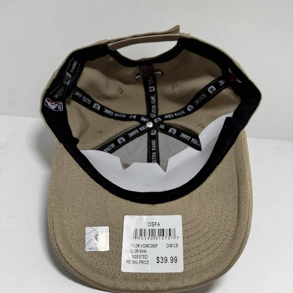 NEW! Chicago Bulls Ultra Game Snapback‎ Hat EST. 1966 NBA Basketball Jordan Tan